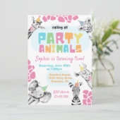 パーティー動物招待状 |パーティー動物誕生日 招待状 (スタンド正面)