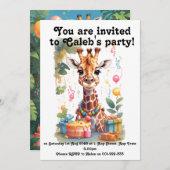 パーティー動物招待状 招待状 (正面/裏面)