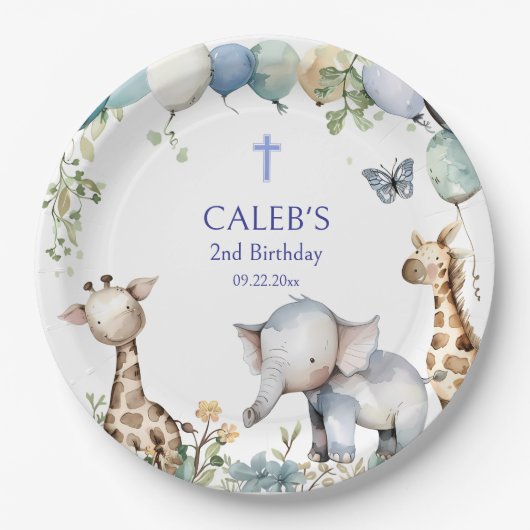 パーティー動物正教会こども誕生会 ペーパープレート (正面)