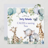 パーティー動物正教会こども誕生会 招待状 (正面/裏面)