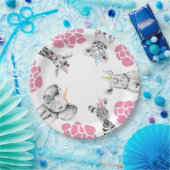 パーティー動物紙プレート |女の子パーティー動物 ペーパープレート (パーティー)