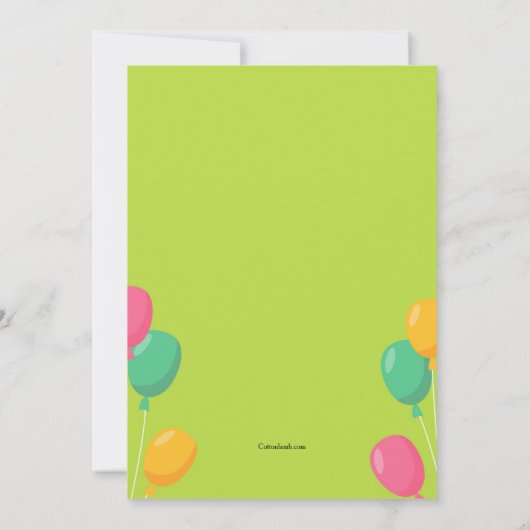 パーティー動物誕生会 招待状 (裏面)