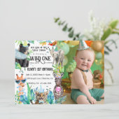 パーティー動物誕生日サファリ 招待状 (スタンド正面)