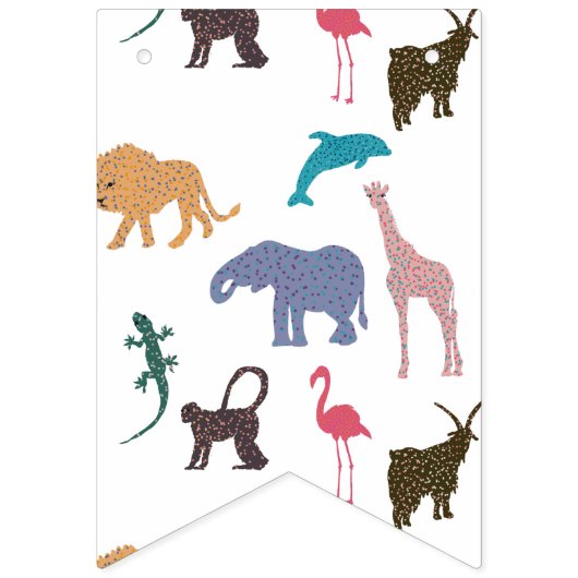 パーティー動物誕生日バンティングバナー バンティングフラッグ (第1の旗)