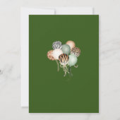 パーティー動物誕生日ヒョウ印刷Junglワイルド 招待状 (裏面)