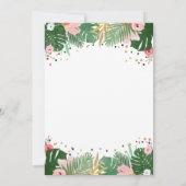 パーティー動物誕生日招待状サファリレオパードガール 招待状 (裏面)