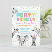 パーティー動物誕生日招待状 |パーティー動物 招待状 (スタンド正面)