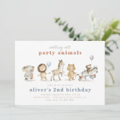 パーティー動物誕生日招待状 |パーティー動物 招待状 (スタンド正面)