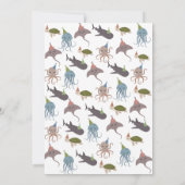 パーティー動物誕生日招待状 招待状 (裏面)