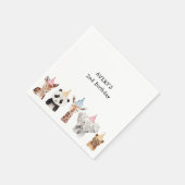 パーティー動物誕生日 スタンダードカクテルナプキン (角)