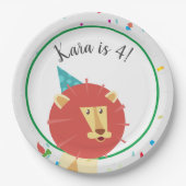 パーティー動物誕生日 ペーパープレート (正面)