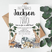 パーティー動物誕生日 招待状