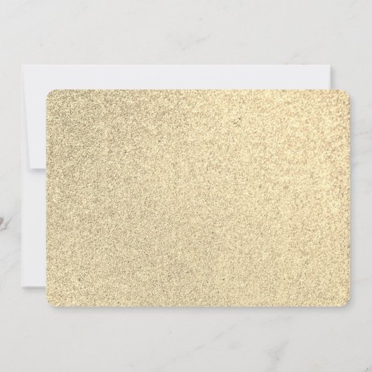 パーティー動物象金ゴールドグリッターボーイ誕生日 招待状 (裏面)