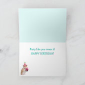 パーティー動物野生誕生日 カード (内部)