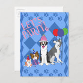 パーティー動物 インビテーションポストカード (正面/裏面)