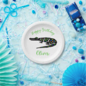 パーティー動物!クロコダイル – ハッピーバースデー-パーティー ペーパープレート (パーティー)