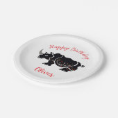 パーティー動物 – グラフィックRHINOCEROS -ハッピーバースデー ペーパープレート (アングル)