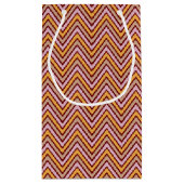 パーティー動物，シェブロンありがとう好意バッグ スモールペーパーバッグ (裏面)