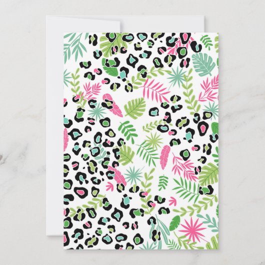 パーティー動物，ジャングルサファリ1歳 招待状 (裏面)