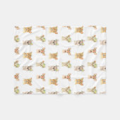 パーティー動物 フリースブランケット (正面(横))