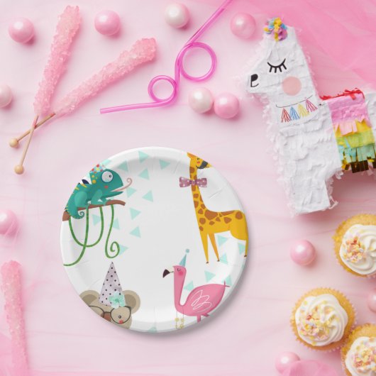 パーティー動物、子供の誕生日、動物のパーティー救Th ペーパープレート (パーティー)