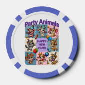 パーティー動物「新年おめでとう」 ポーカーチップ (裏面)