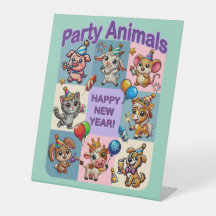 パーティー動物「新年おめでとう」