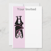 パーティー動物 – 熱狂するこうもり – ハロウィーン – 野生動物 –  招待状 (正面)