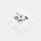 パーティー動物 縁ありカクテルナプキン (角)