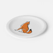 パーティー動物！赤クール狼 – 絶滅危惧動物 –  ペーパープレート (アングル)