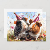 パーティー動物 – 2モルモット ポストカード (正面/裏面)