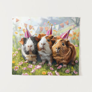 パーティー動物 – 3モルモット タペストリー