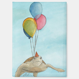 パーティー動物： Turtle Magnet 2.5"x3.5" マグネット