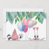 パーティー動物|Watercolor|Safari|KIDS招待状 招待状 (裏面)