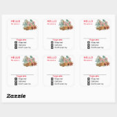 パーティー名タグおもしろいバッジのクリスマス スクエアシール (シート)