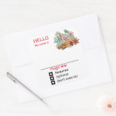 パーティー名タグおもしろいバッジのクリスマス スクエアシール (封筒)