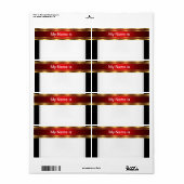 パーティー名タグラベル金ゴールド赤黒 ラベル (フルシート)