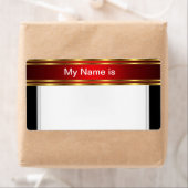 パーティー名タグラベル金ゴールド赤黒 ラベル (インサイチュ)