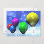 パーティー吹き出しと吹き出しはがき ポストカード (正面/裏面)