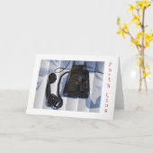 パーティー回線ヴィンテージ電話グリーティングカード カード (黄色い花)