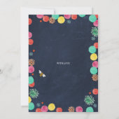 パーティー夏用の黒板 |誕生日招待状 招待状 (裏面)