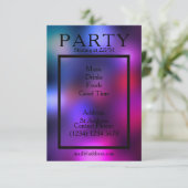 パーティー夜カッコいい滑らかなクラブスタイル 招待状 (スタンド正面)