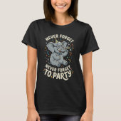 パーティー大好きゾウ Tシャツ (正面)