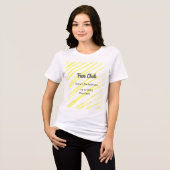 パーティー女子会 黄色のライン背景 トライブレンドＴシャツ (正面全面)