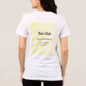 パーティー女子会 黄色のライン背景 トライブレンドＴシャツ (裏面)