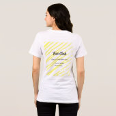 パーティー女子会 黄色のライン背景 トライブレンドＴシャツ (裏面全面)