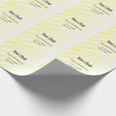 パーティー女子会 黄色のライン背景 ラッピングペーパー (角)