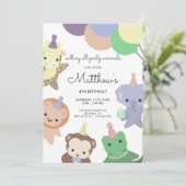 パーティー好きなみんなへ 現代の誕生日 招待状 (スタンド正面)