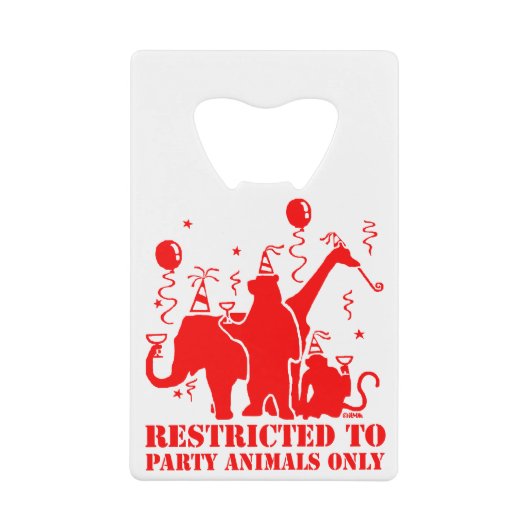 パーティー好きな人だけに制限される クレジットカード栓抜き (正面)