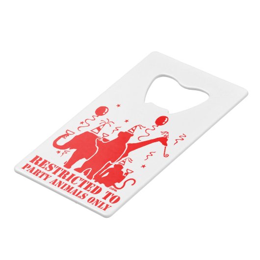 パーティー好きな人だけに制限される クレジットカード栓抜き (裏面アングル)